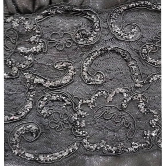 Vintage Up Beat Backless Halter Skater Black Chiffon Dress - Picture 4 of 6